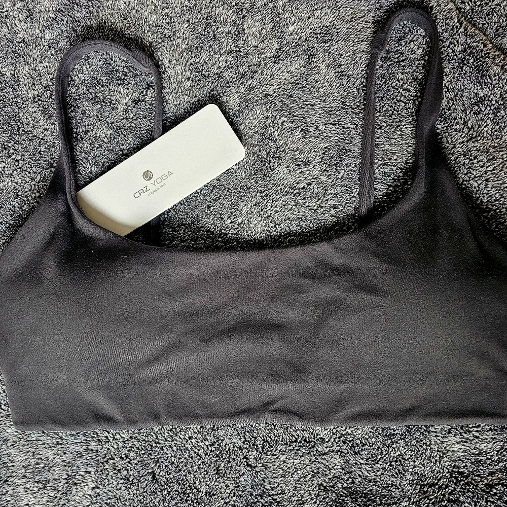 CRZ YOGA Women's Sleek Black Bandeau